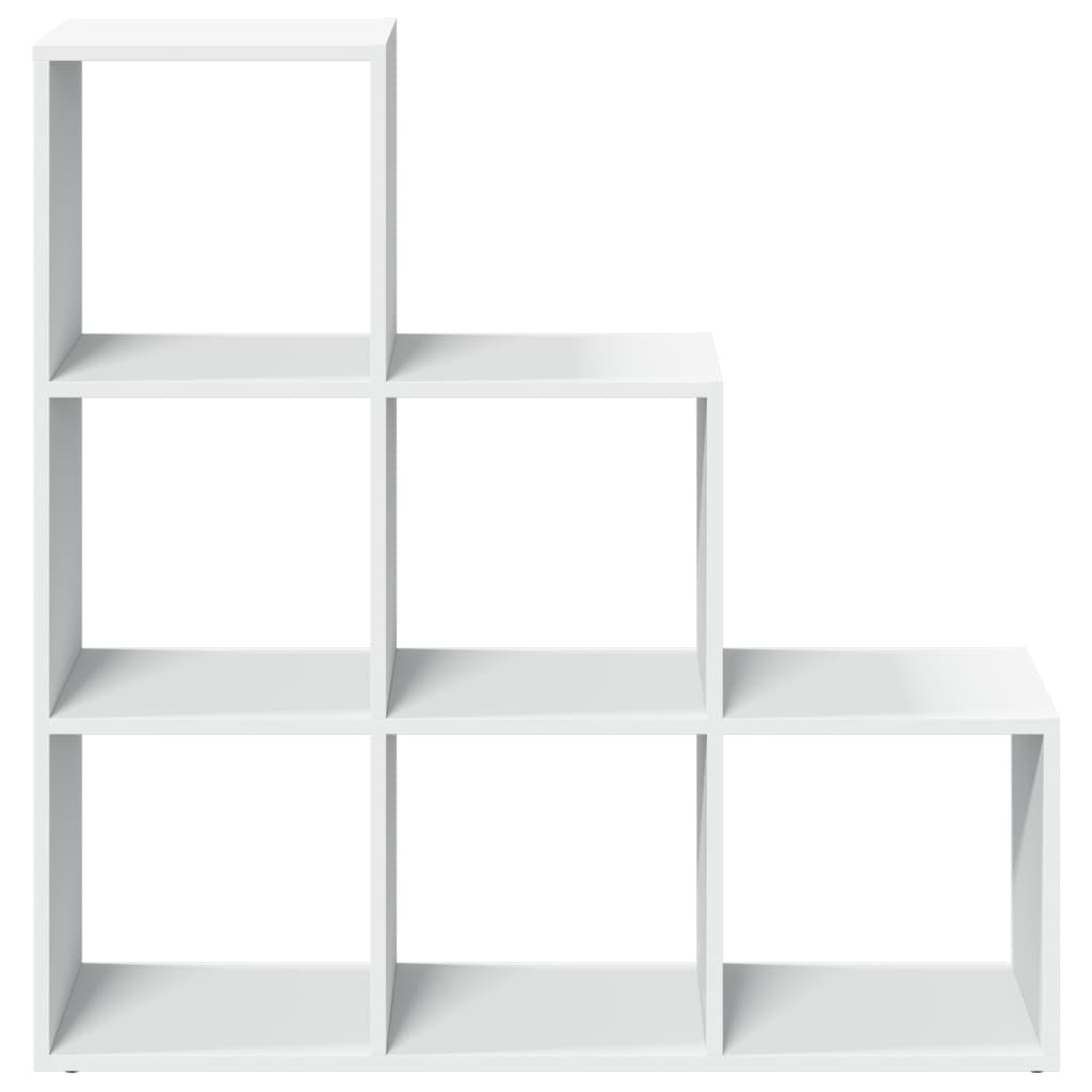 Libreria divisoria a 3 ripiani bianca 99x29x99 cm in legno ingegnerizzato | homemem39