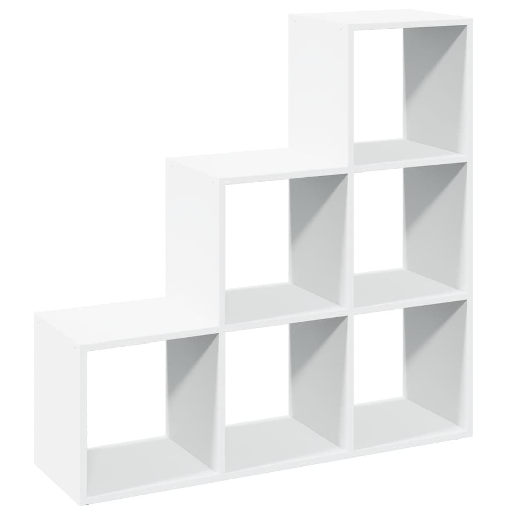 Libreria divisoria a 3 ripiani bianca 99x29x99 cm in legno ingegnerizzato | homemem39