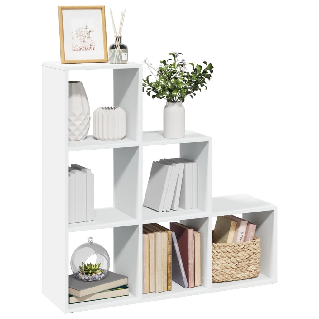 Libreria divisoria a 3 ripiani bianca 99x29x99 cm in legno ingegnerizzato | homemem39