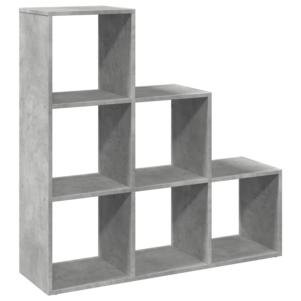Libreria Divisorio 3Ripiani Grigio Cemento 99x29x99 Truciolato | homemem39