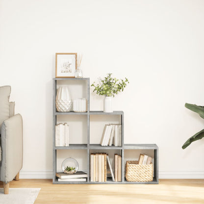 Libreria Divisorio 3Ripiani Grigio Cemento 99x29x99 Truciolato | homemem39