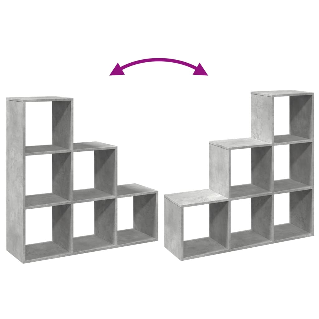 Libreria Divisorio 3Ripiani Grigio Cemento 99x29x99 Truciolato | homemem39