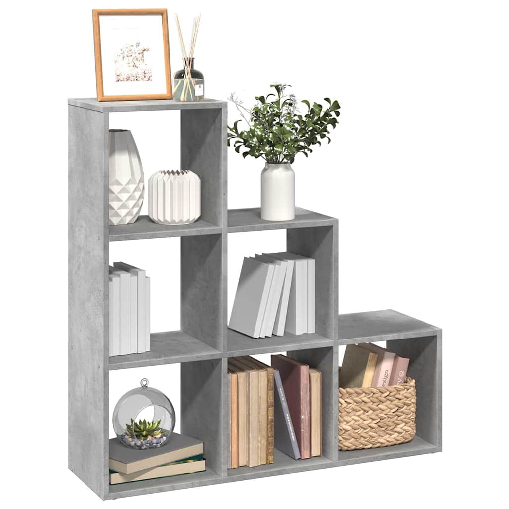 Libreria Divisorio 3Ripiani Grigio Cemento 99x29x99 Truciolato | homemem39