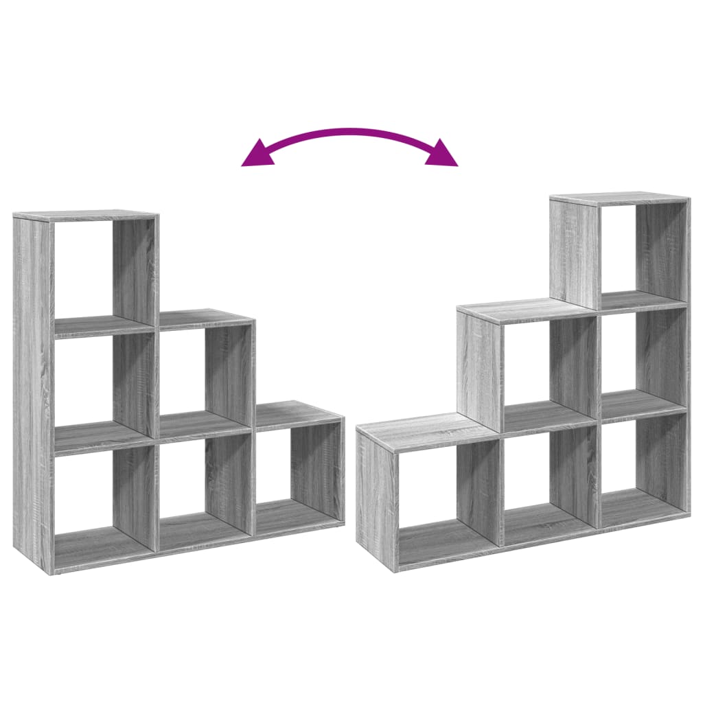 Libreria Divisorio 3Ripiani Grigio Sonoma 99x29x99cm Truciolato | homemem39