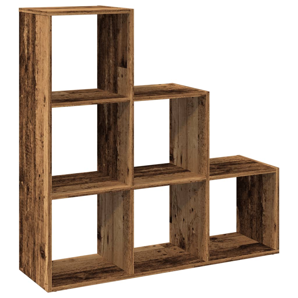 Libreria Divisorio 3 Ripiani Legno Antico 99x29x99cm Truciolato | homemem39