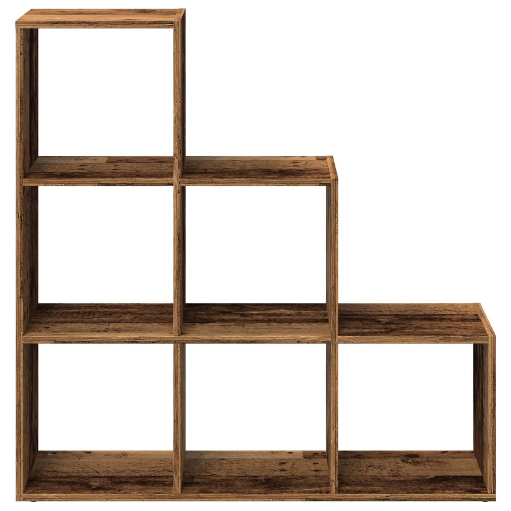 Libreria Divisorio 3 Ripiani Legno Antico 99x29x99cm Truciolato | homemem39