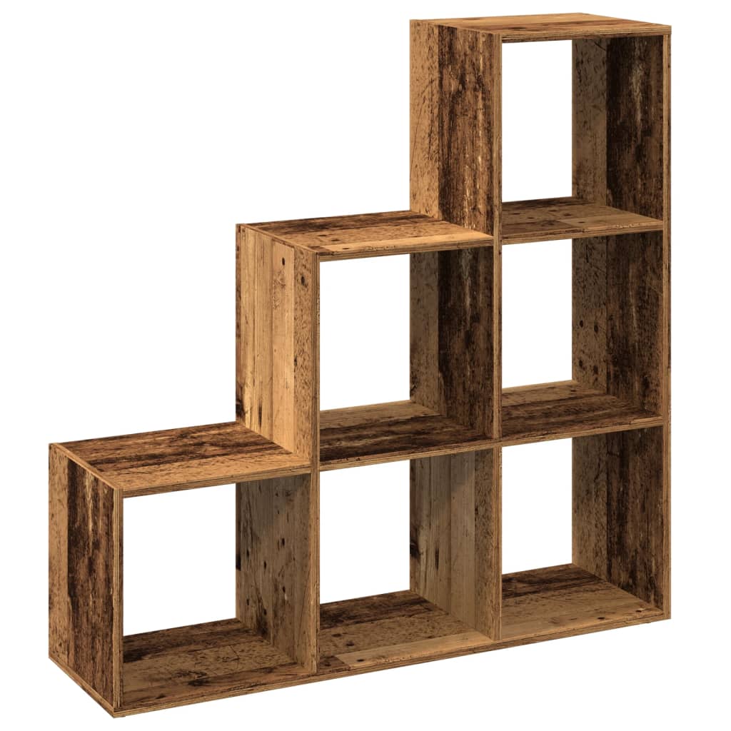 Libreria Divisorio 3 Ripiani Legno Antico 99x29x99cm Truciolato | homemem39