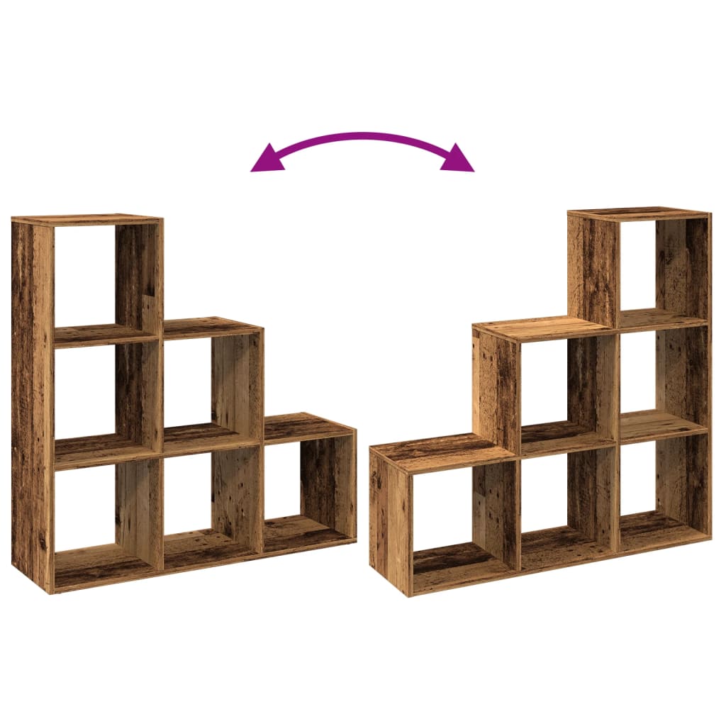 Libreria Divisorio 3 Ripiani Legno Antico 99x29x99cm Truciolato | homemem39