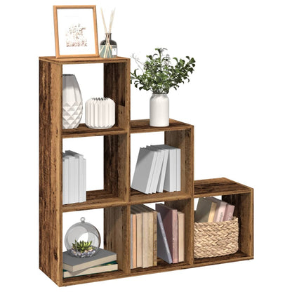 Libreria Divisorio 3 Ripiani Legno Antico 99x29x99cm Truciolato | homemem39