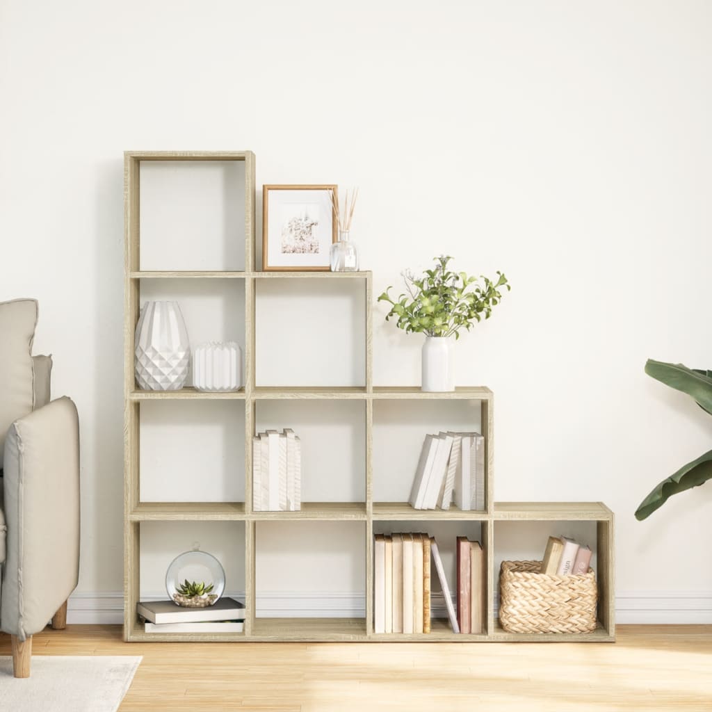 Libreria 4 Ripiani Rovere Sonoma 131,5x29x131,5 cm Truciolato | homemem39