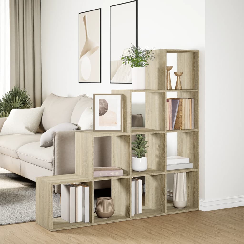 Libreria 4 Ripiani Rovere Sonoma 131,5x29x131,5 cm Truciolato | homemem39