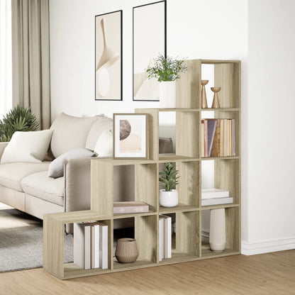 Libreria 4 Ripiani Rovere Sonoma 131,5x29x131,5 cm Truciolato | homemem39