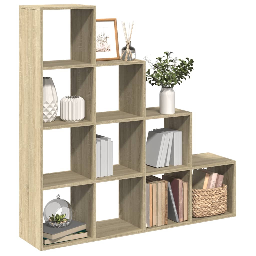 Libreria 4 Ripiani Rovere Sonoma 131,5x29x131,5 cm Truciolato | homemem39