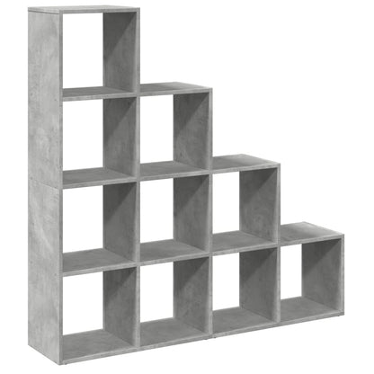 Libreria 4 Ripiani Grigio Cemento 131,5x29x131,5 cm Truciolato | homemem39