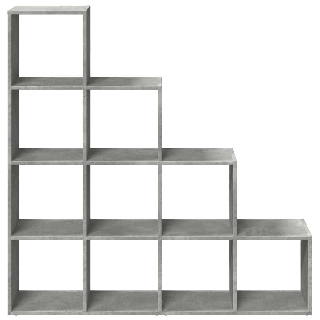 Libreria 4 Ripiani Grigio Cemento 131,5x29x131,5 cm Truciolato | homemem39