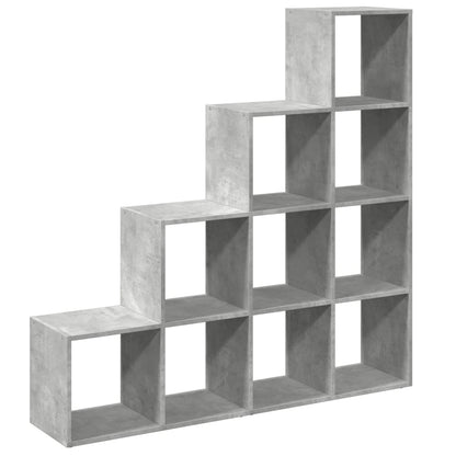Libreria 4 Ripiani Grigio Cemento 131,5x29x131,5 cm Truciolato | homemem39