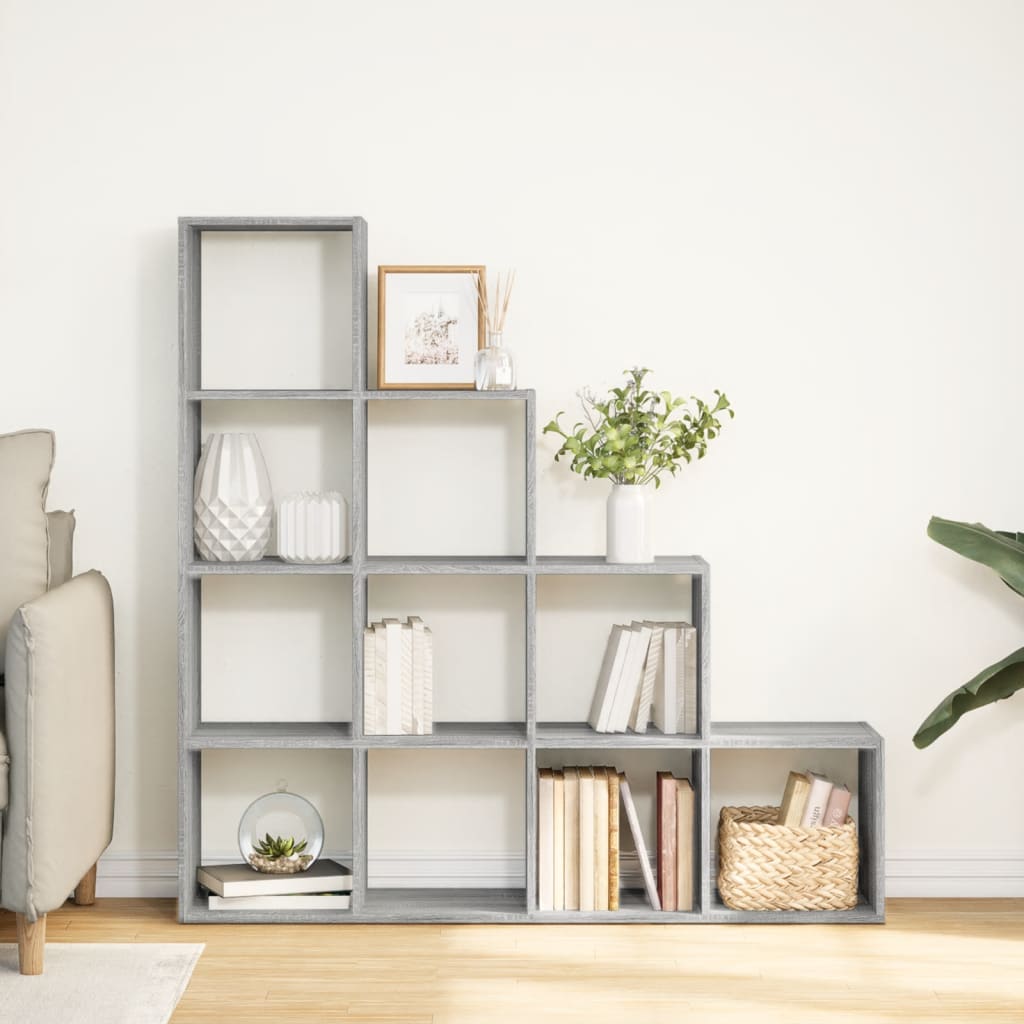Libreria 4 Ripiani Grigio Sonoma 131,5x29x131,5 cm Truciolato | homemem39