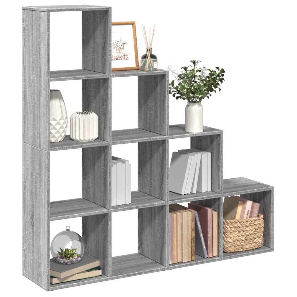Libreria 4 Ripiani Grigio Sonoma 131,5x29x131,5 cm Truciolato | homemem39