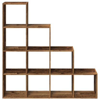 Libreria a 4 Ripiani Legno Vecchio 131,5x29x131,5 cm Truciolato | homemem39