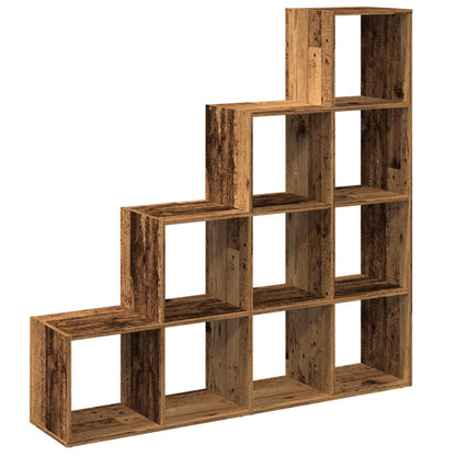 Libreria a 4 Ripiani Legno Vecchio 131,5x29x131,5 cm Truciolato | homemem39