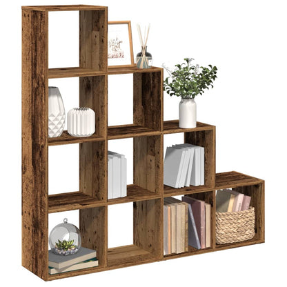 Libreria a 4 Ripiani Legno Vecchio 131,5x29x131,5 cm Truciolato | homemem39