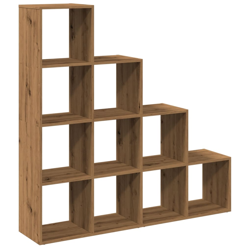 Libreria a 4 Ripiani Rovere 131,5x29x131,5 cm in Truciolato | homemem39