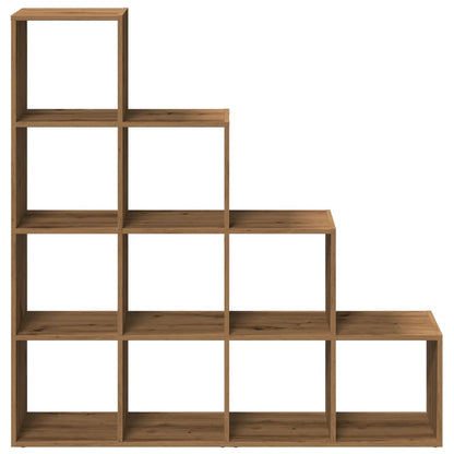 Libreria a 4 Ripiani Rovere 131,5x29x131,5 cm in Truciolato | homemem39