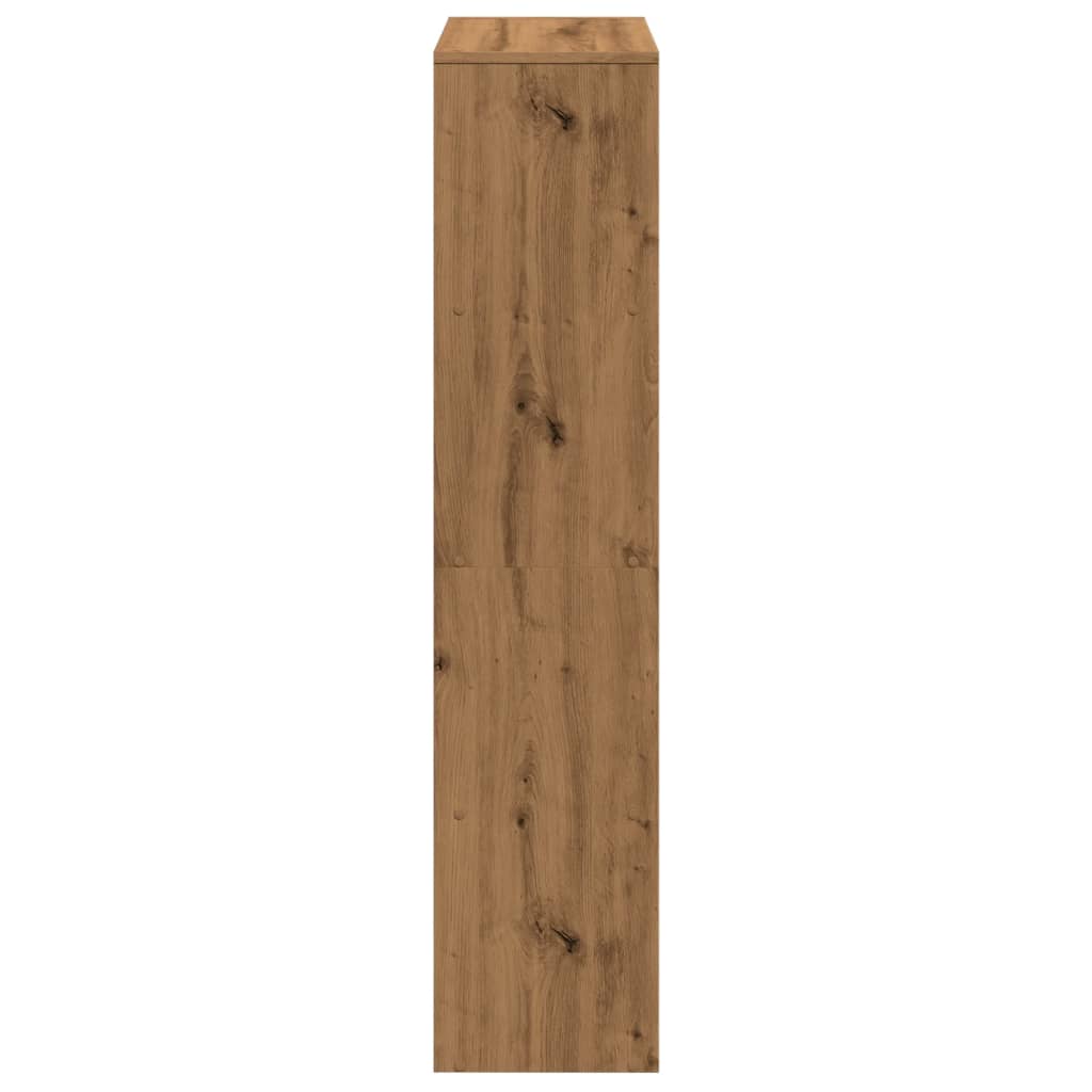 Libreria a 4 Ripiani Rovere 131,5x29x131,5 cm in Truciolato | homemem39