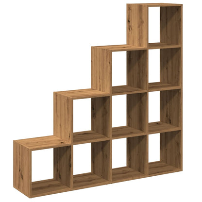 Libreria a 4 Ripiani Rovere 131,5x29x131,5 cm in Truciolato | homemem39