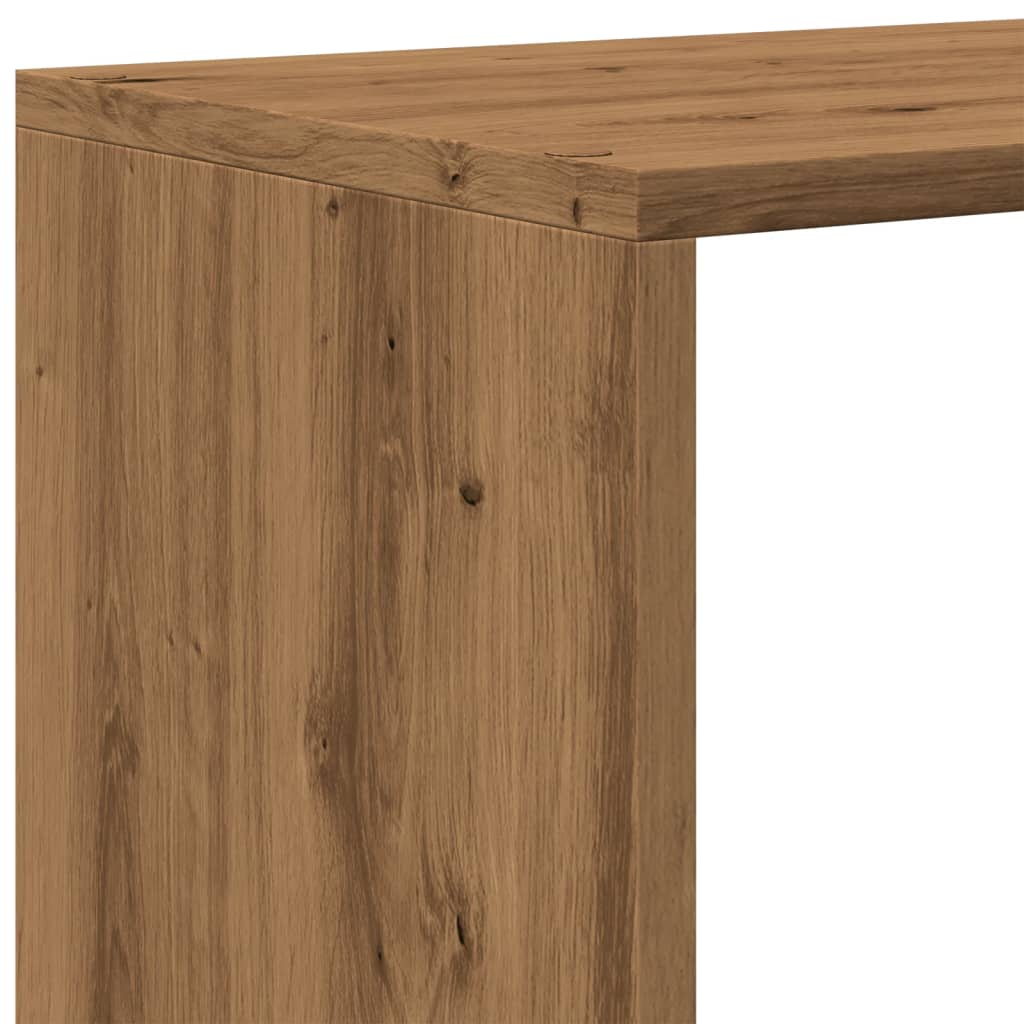Libreria a 4 Ripiani Rovere 131,5x29x131,5 cm in Truciolato | homemem39