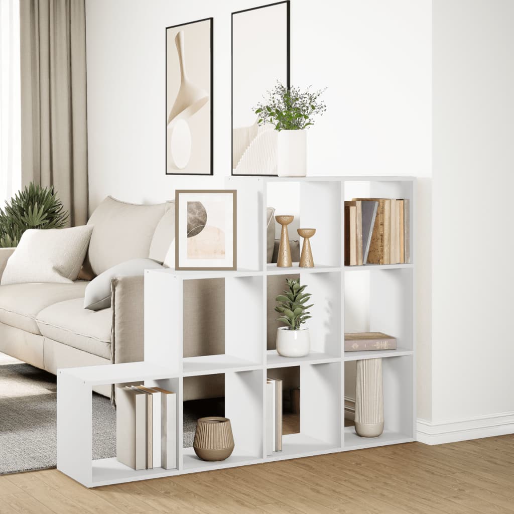 Libreria Divisorio 3 Ripiani Bianca 137,5x29x103,5cm Truciolato | homemem39