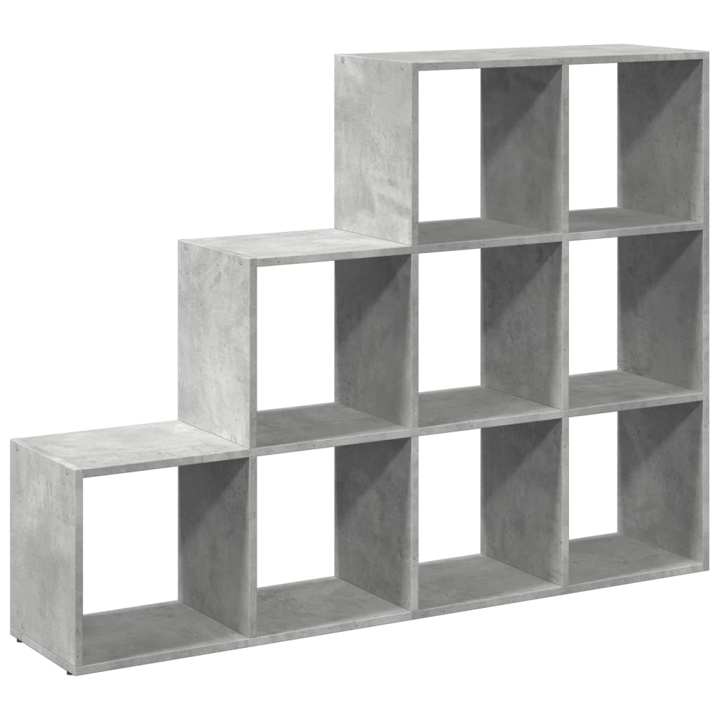 Libreria 4 Ripiani Grigio Cemento 137,5x29x103,5 cm Truciolato | homemem39