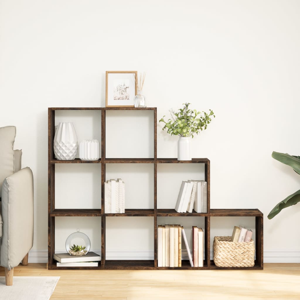 Libreria 3 Ripiani Rovere Fumo 137,5x29x103,5 cm Truciolato | homemem39