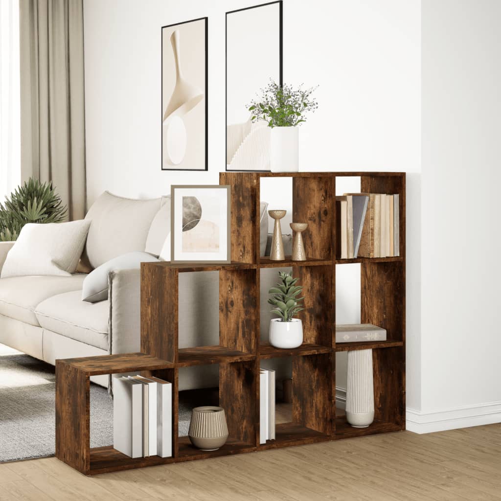 Libreria 3 Ripiani Rovere Fumo 137,5x29x103,5 cm Truciolato | homemem39