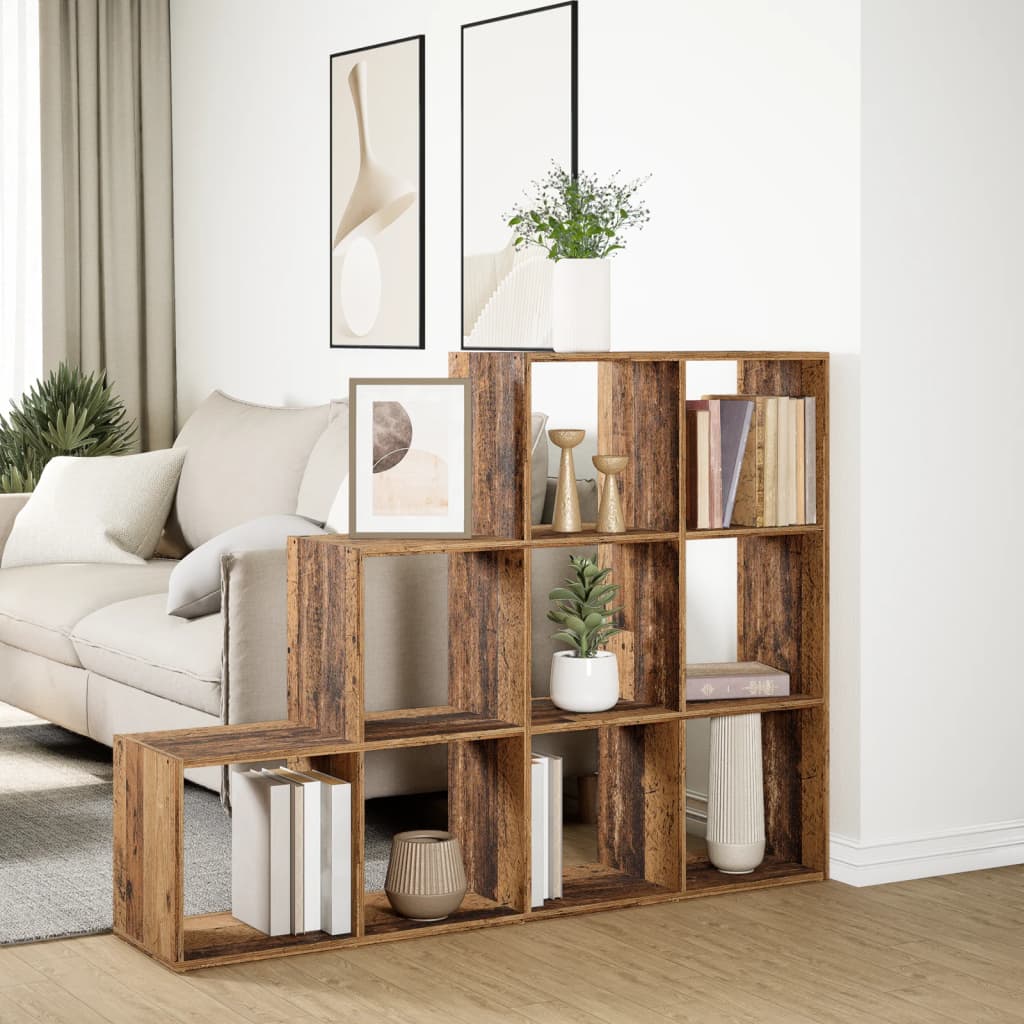 Libreria a 3 Ripiani Legno Vecchio 137,5x29x103,5 cm Truciolato | homemem39