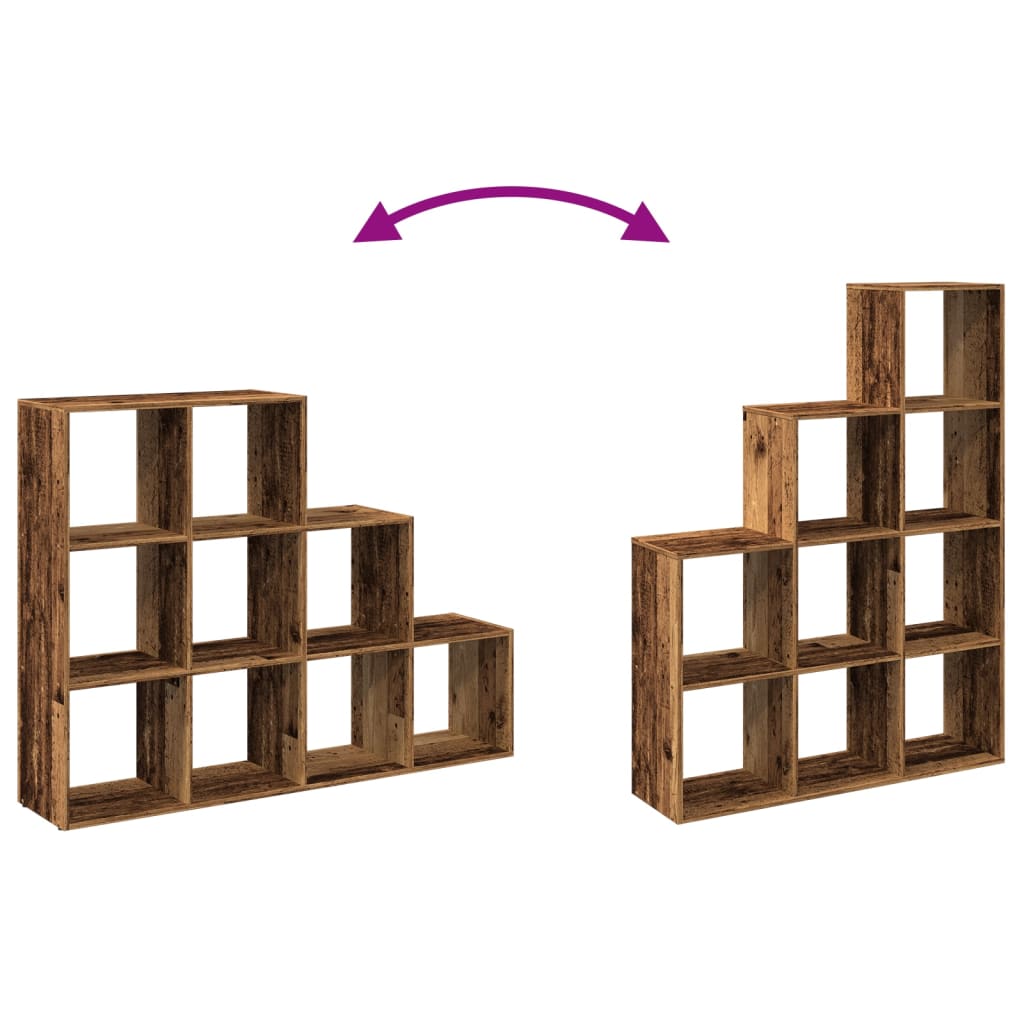 Libreria a 3 Ripiani Legno Vecchio 137,5x29x103,5 cm Truciolato | homemem39