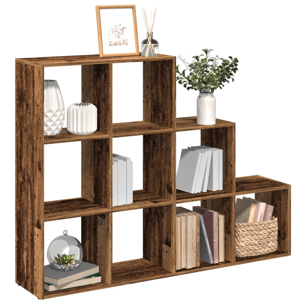 Libreria a 3 Ripiani Legno Vecchio 137,5x29x103,5 cm Truciolato | homemem39
