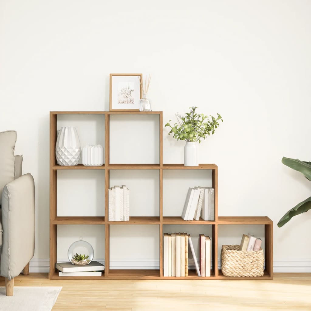 Libreria a 3 Ripiani Rovere 137,5x29x103,5 cm in Truciolato | homemem39