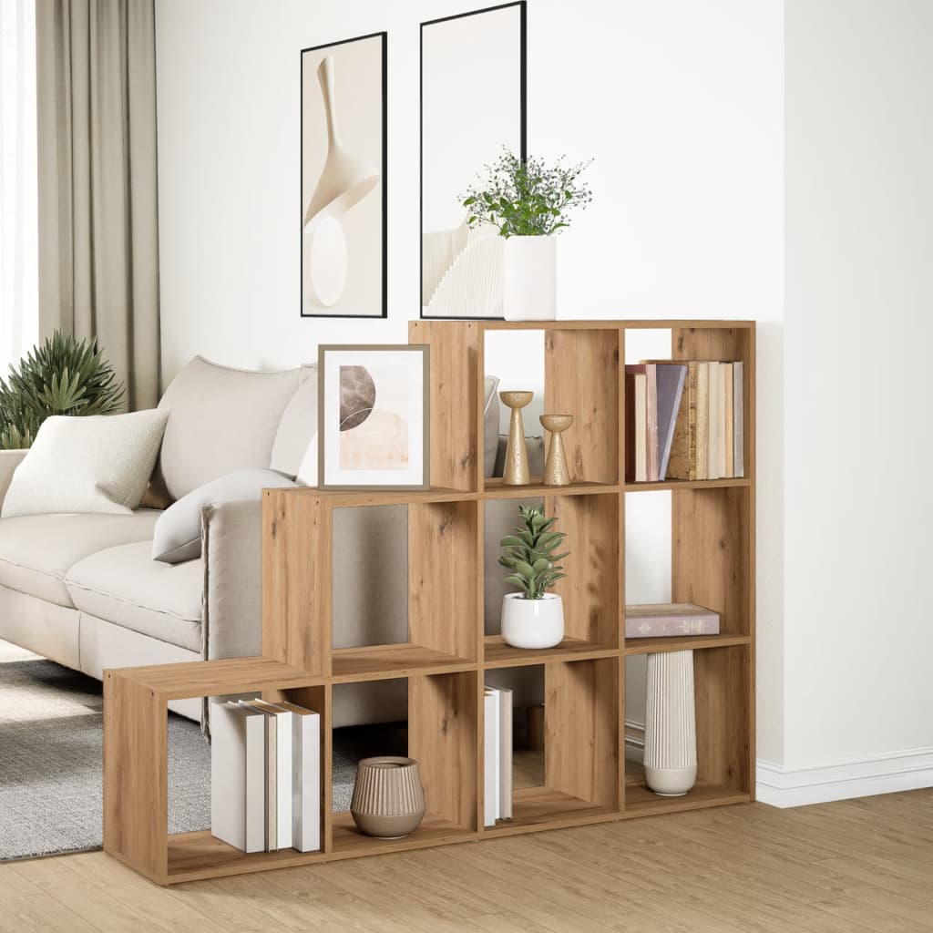 Libreria a 3 Ripiani Rovere 137,5x29x103,5 cm in Truciolato | homemem39