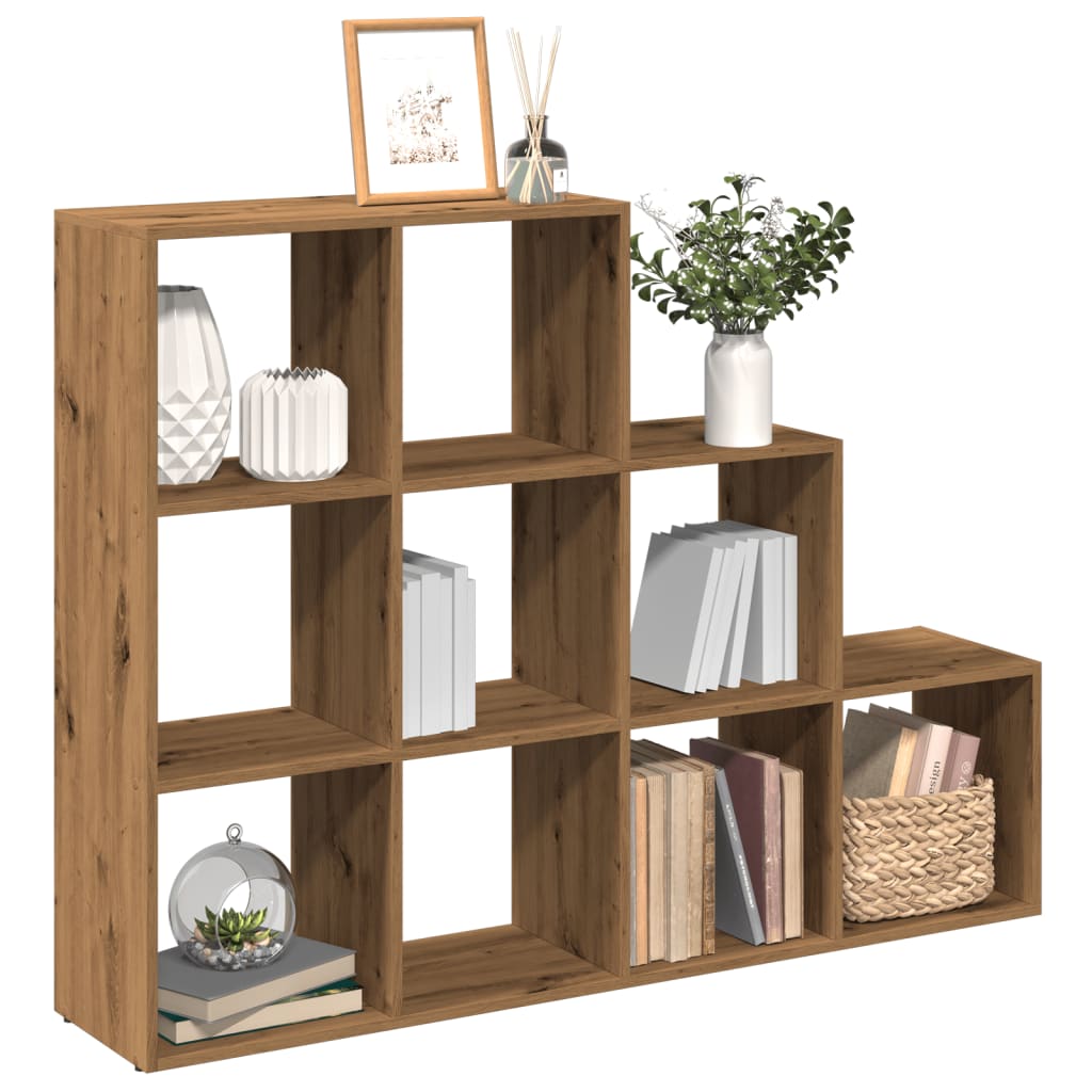 Libreria a 3 Ripiani Rovere 137,5x29x103,5 cm in Truciolato | homemem39