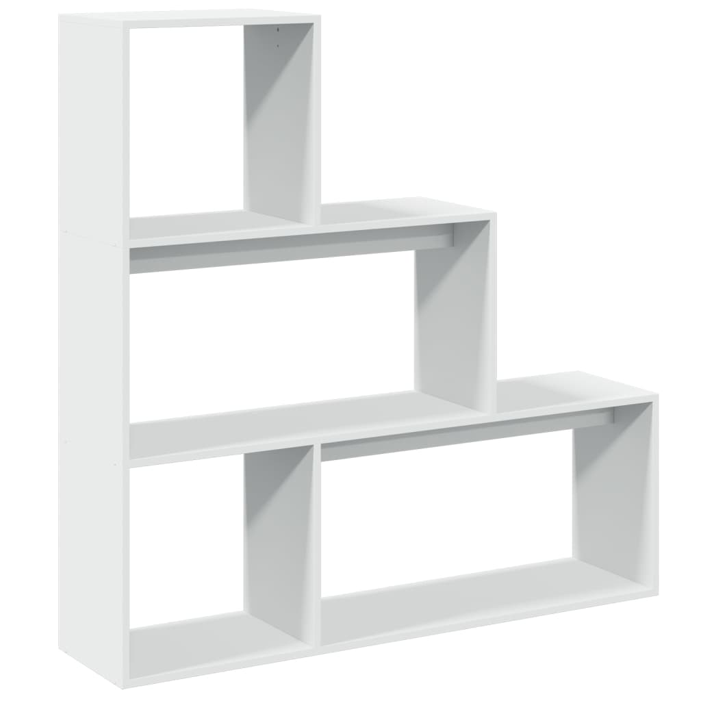 Libreria Divisorio 3 Ripiani Bianca 123x29x123 cm in Truciolato | homemem39