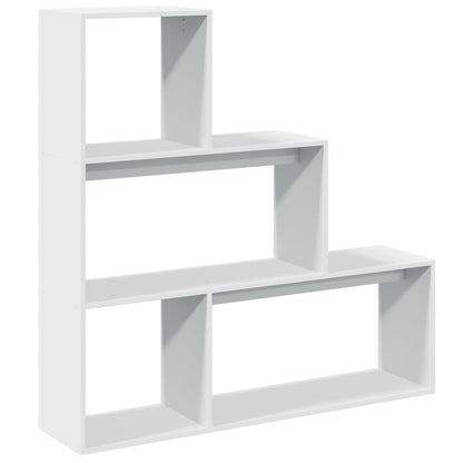 Libreria Divisorio 3 Ripiani Bianca 123x29x123 cm in Truciolato | homemem39