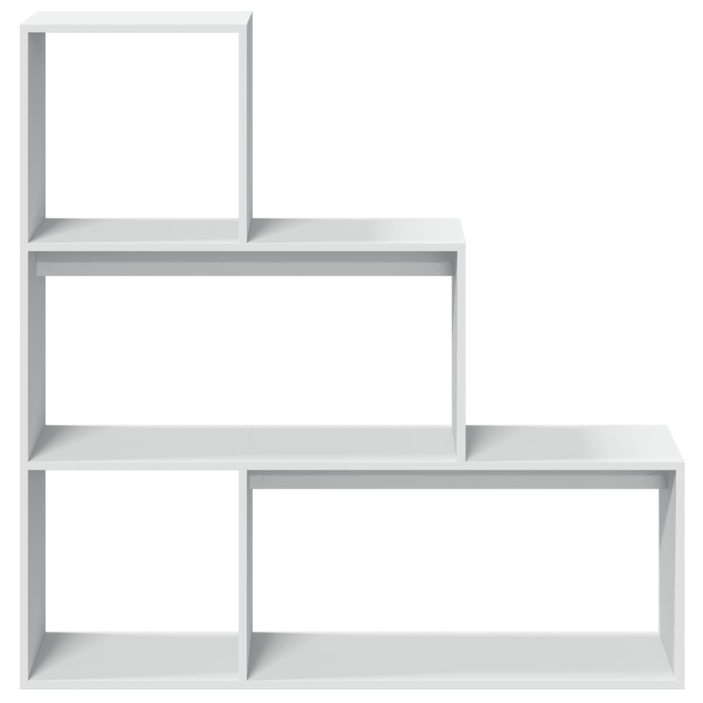 Libreria Divisorio 3 Ripiani Bianca 123x29x123 cm in Truciolato | homemem39