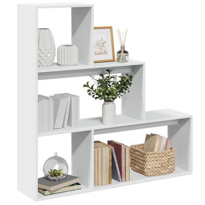 Libreria Divisorio 3 Ripiani Bianca 123x29x123 cm in Truciolato | homemem39