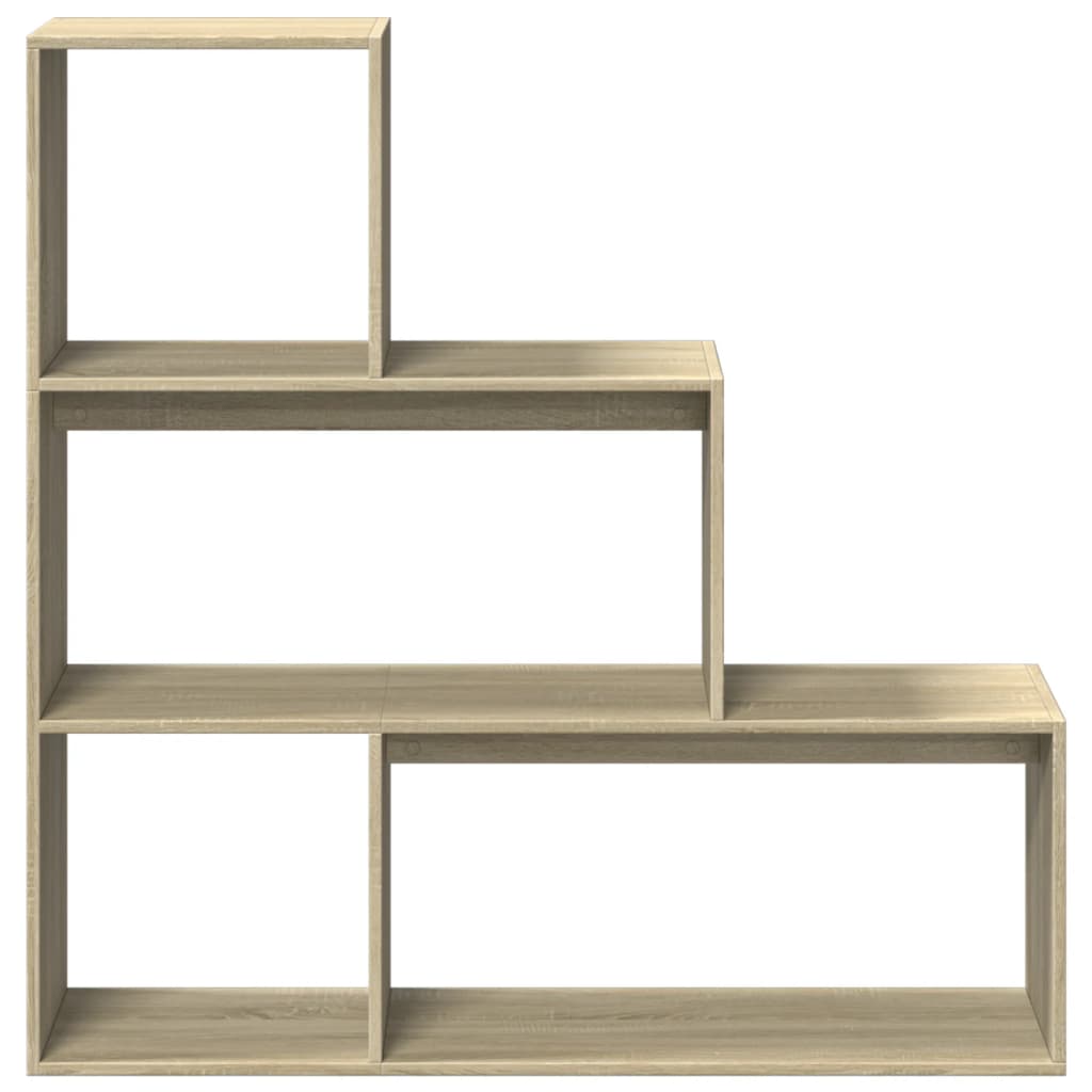 Libreria Divisorio 3 Ripiani Sonoma 123x29x123 cm in Truciolato | homemem39