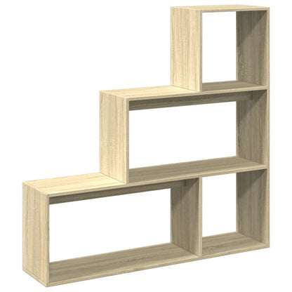 Libreria Divisorio 3 Ripiani Sonoma 123x29x123 cm in Truciolato | homemem39