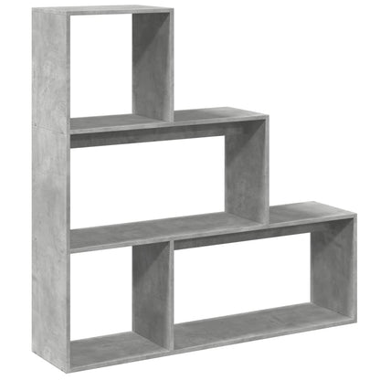 Libreria Divisorio 3Piani Grigio Cemento 123x29x123 Truciolato | homemem39
