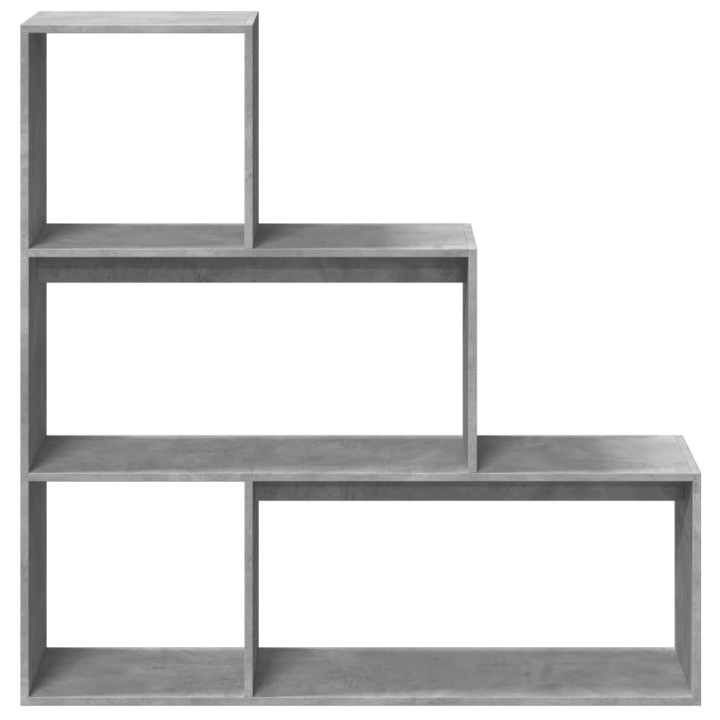Libreria Divisorio 3Piani Grigio Cemento 123x29x123 Truciolato | homemem39