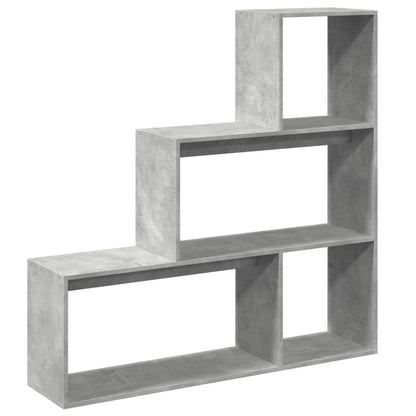Libreria Divisorio 3Piani Grigio Cemento 123x29x123 Truciolato | homemem39
