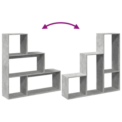 Libreria Divisorio 3Piani Grigio Cemento 123x29x123 Truciolato | homemem39